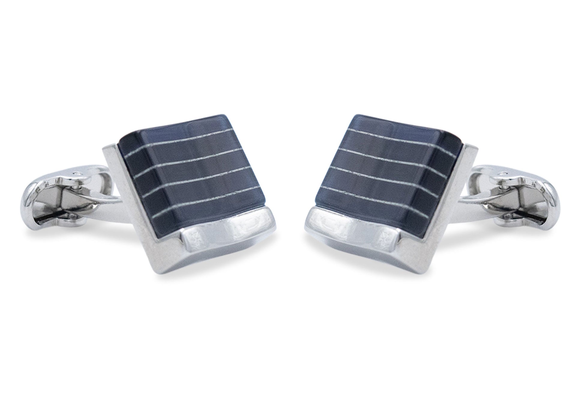 Merida Navy Chrome Cufflink