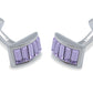 Petare Lavendar Diamonte Cufflink