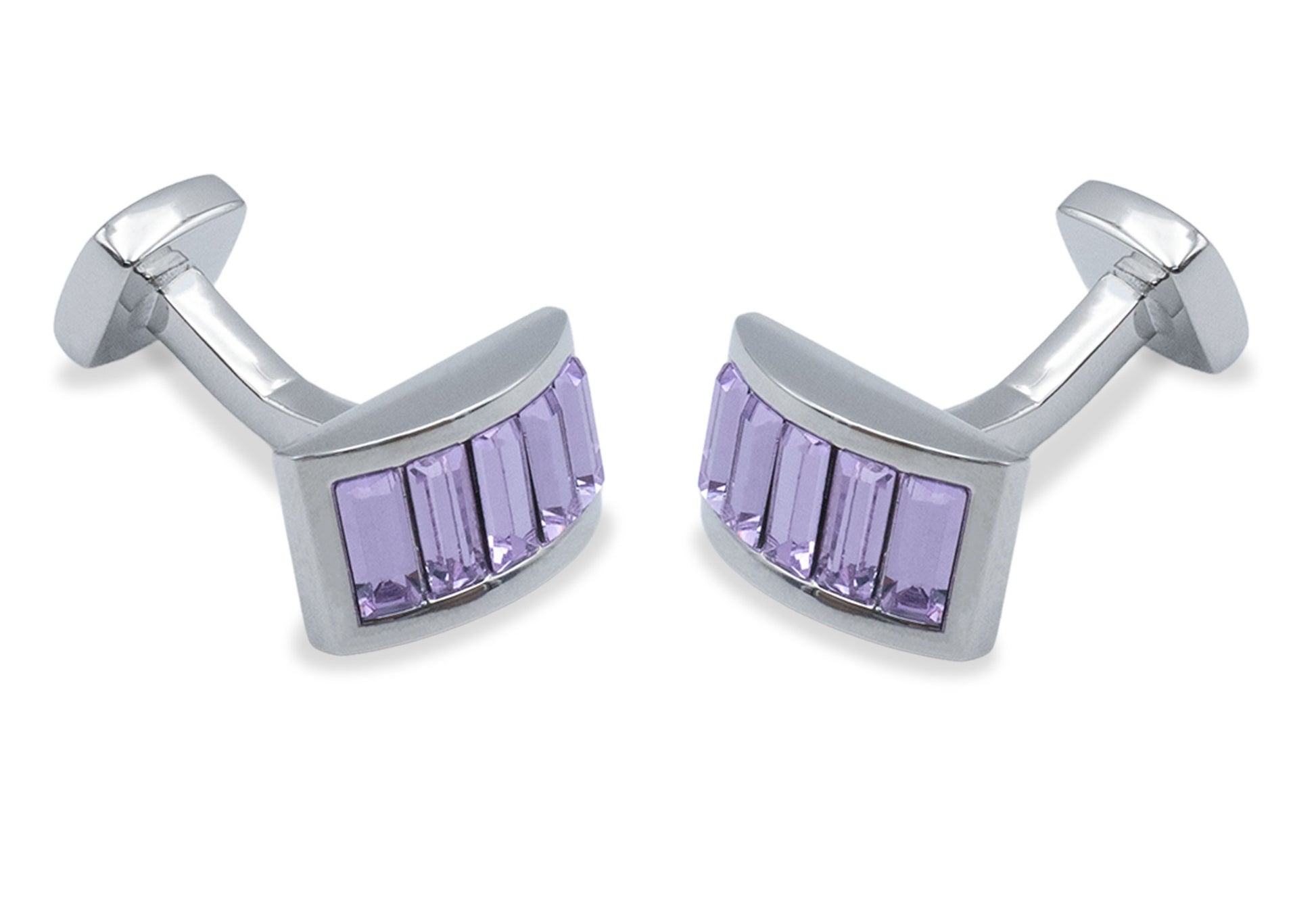 Petare Lavendar Diamonte Cufflink