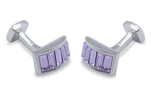 Petare Lavendar Diamonte Cufflink