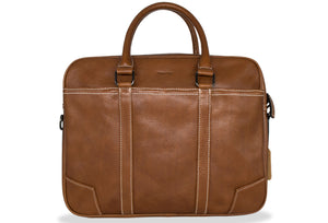 Pedrera Chestnut Leather Messenger Bag