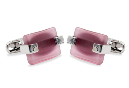 Araure Chrome Pink Acrylic Cufflink