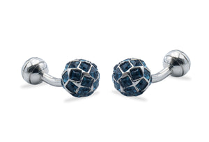 Sinamaica Teal Diamonte Cufflinks