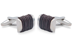 Caribe Brown Ribbed Cufflink