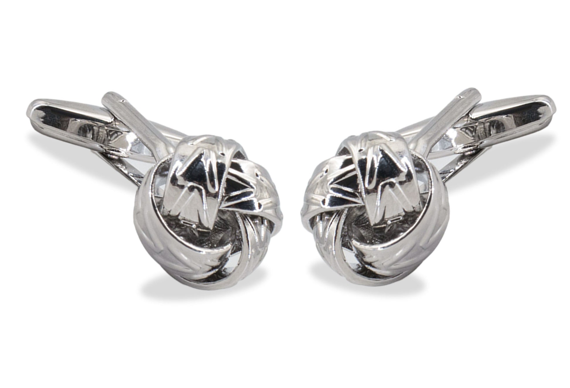 Ojeda Chrome Arrow Knot Cufflinks