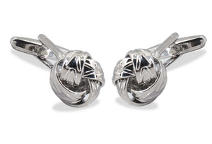 Ojeda Chrome Arrow Knot Cufflinks