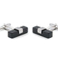 Araure II Chrome Black Acrylic Cufflink