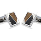 Lara Chrome Geometric Cufflink
