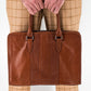 Envigado Chestnut Leather Compact Messenger Bag