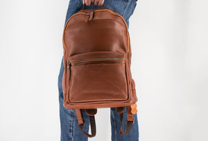 Cartagena Chestnut Leather Backpack