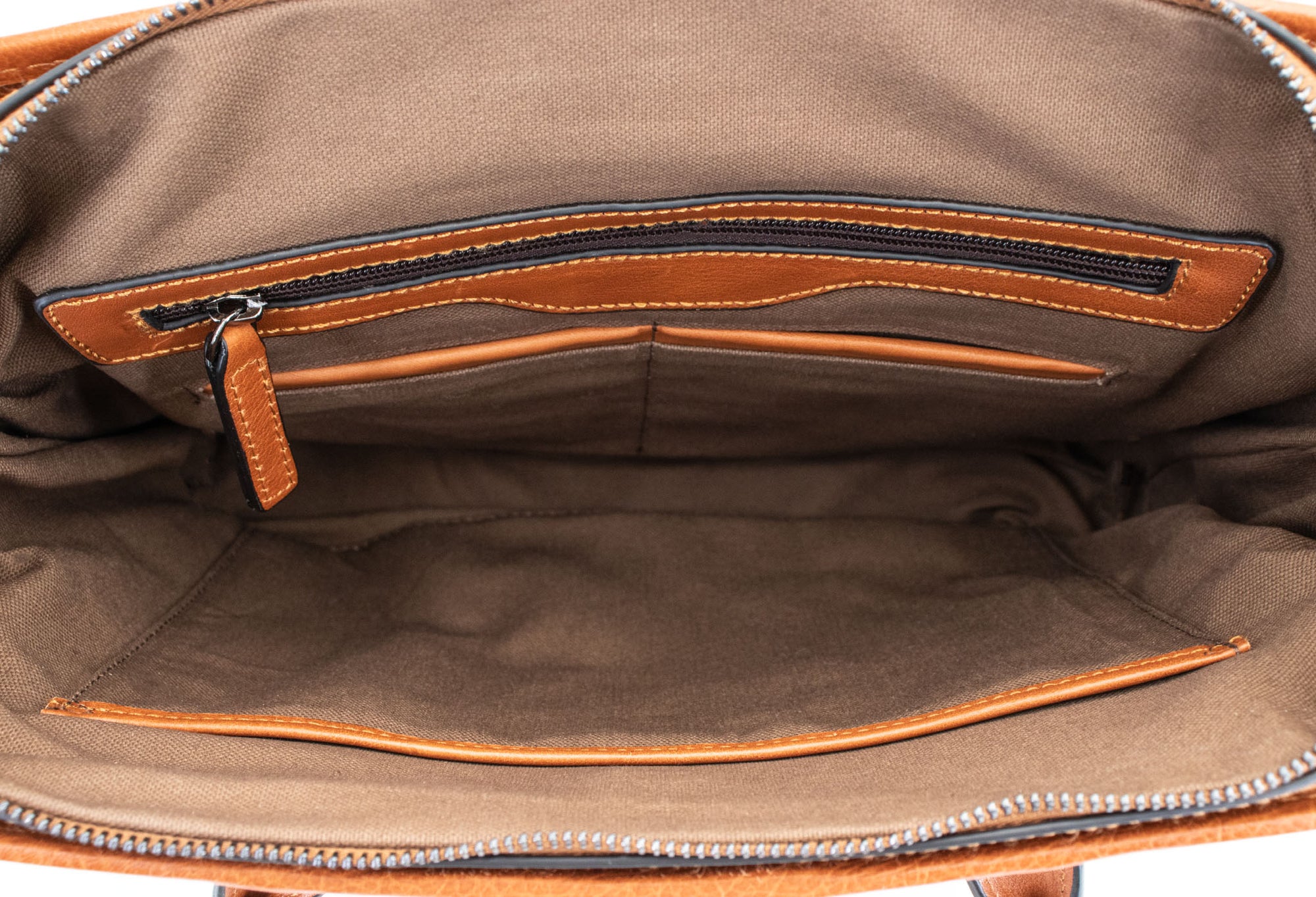 Envigado Chestnut Leather Compact Messenger Bag