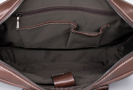 Pedrera Walnut Leather Messenger Bag