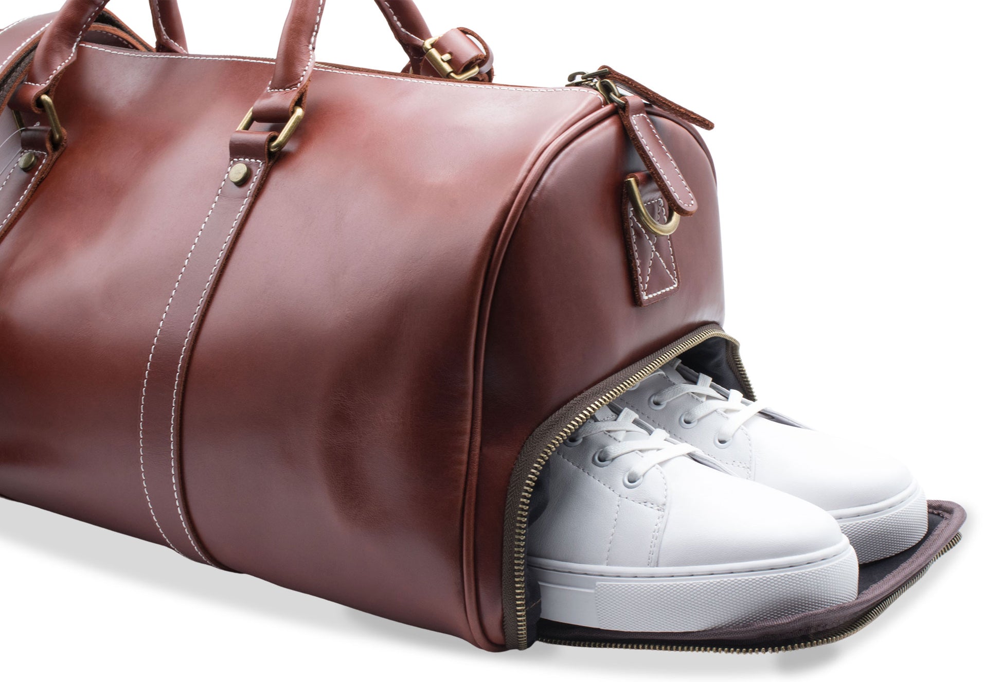 Bogota Black Vintage Leather Duffle