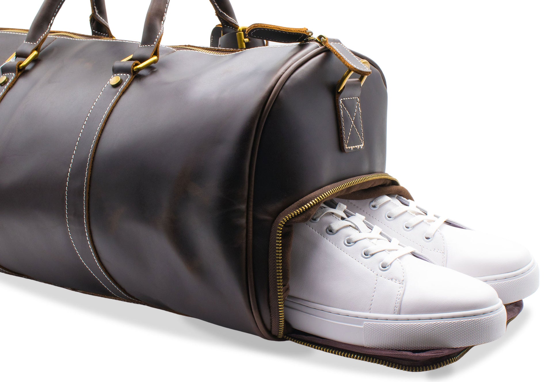 Bogota Walnut Vintage Leather Duffle