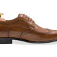 Caseros Wingtip Chestnut Derby Leather Shoes