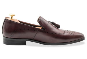 Pergamino Burgundy Tassle Loafer