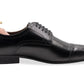 Olivos Medallion Black Derby Leather Shoes