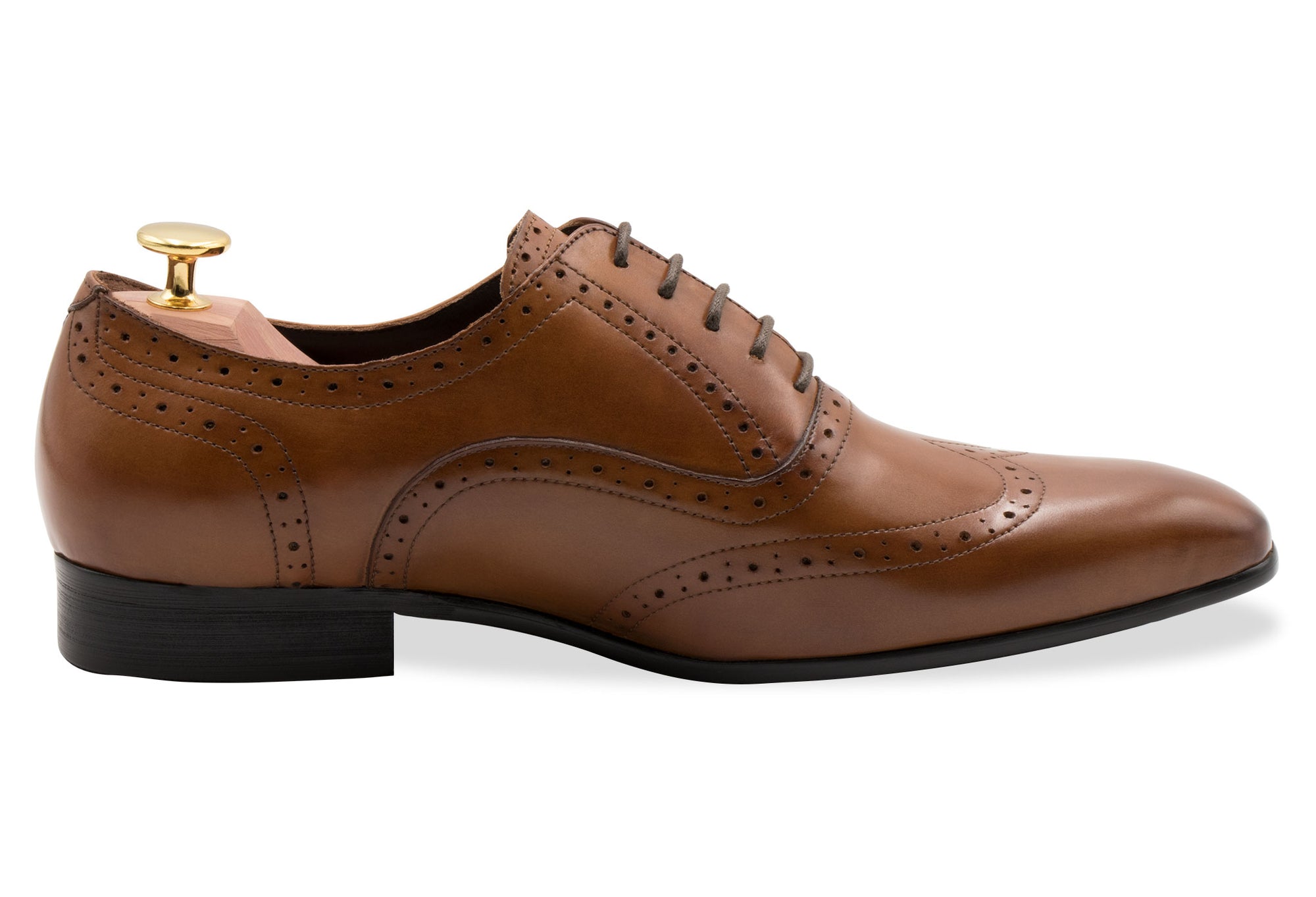 Rosario Wingtip Chestnut Oxford Leather Shoes