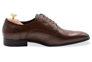 Rosario Wingtip Pecan Oxford Leather Shoes