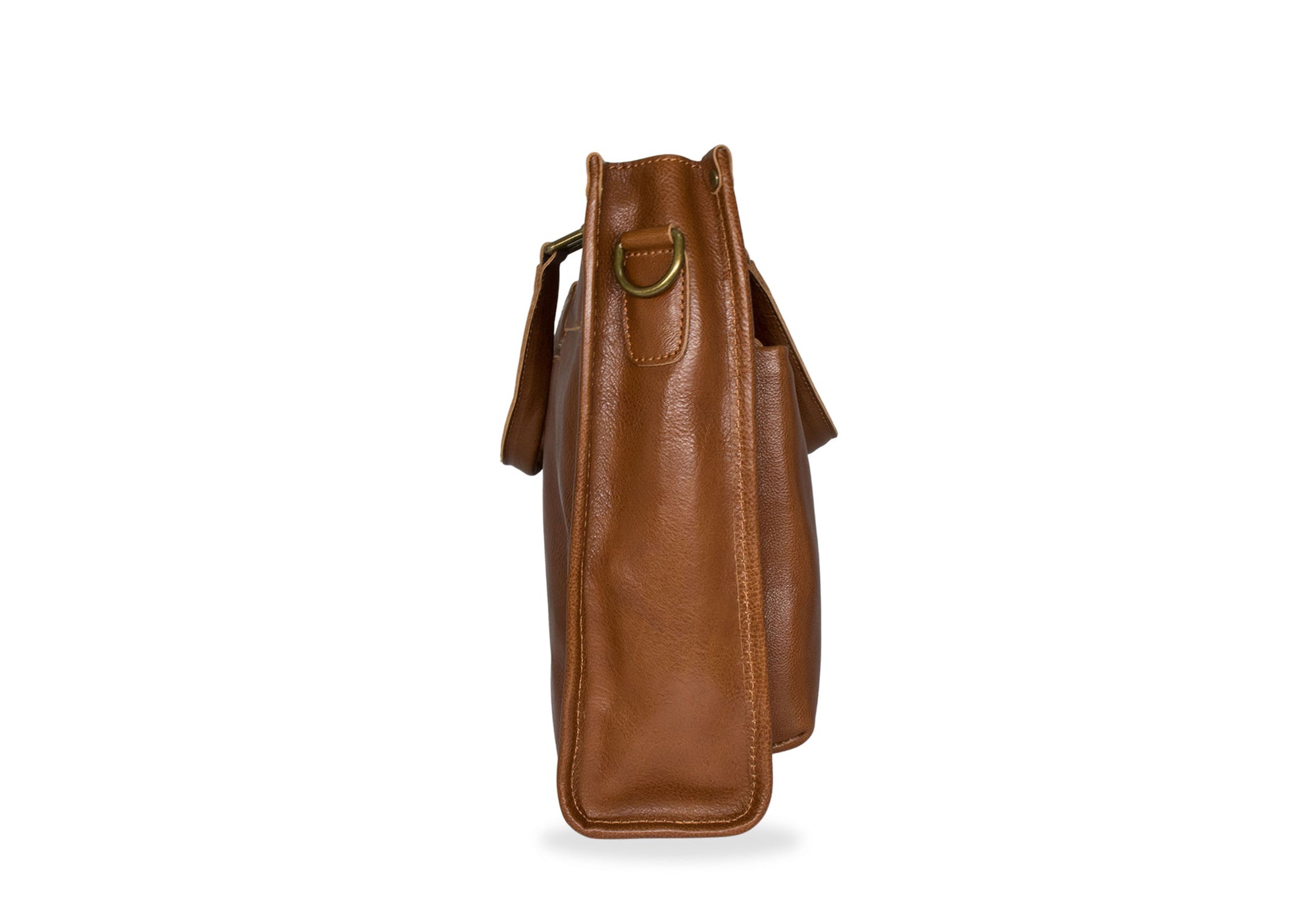 Piedras Chestnut Leather Messenger Bag
