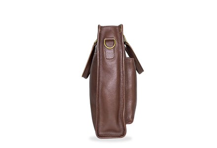 Piedras Walnut Leather Messenger Bag