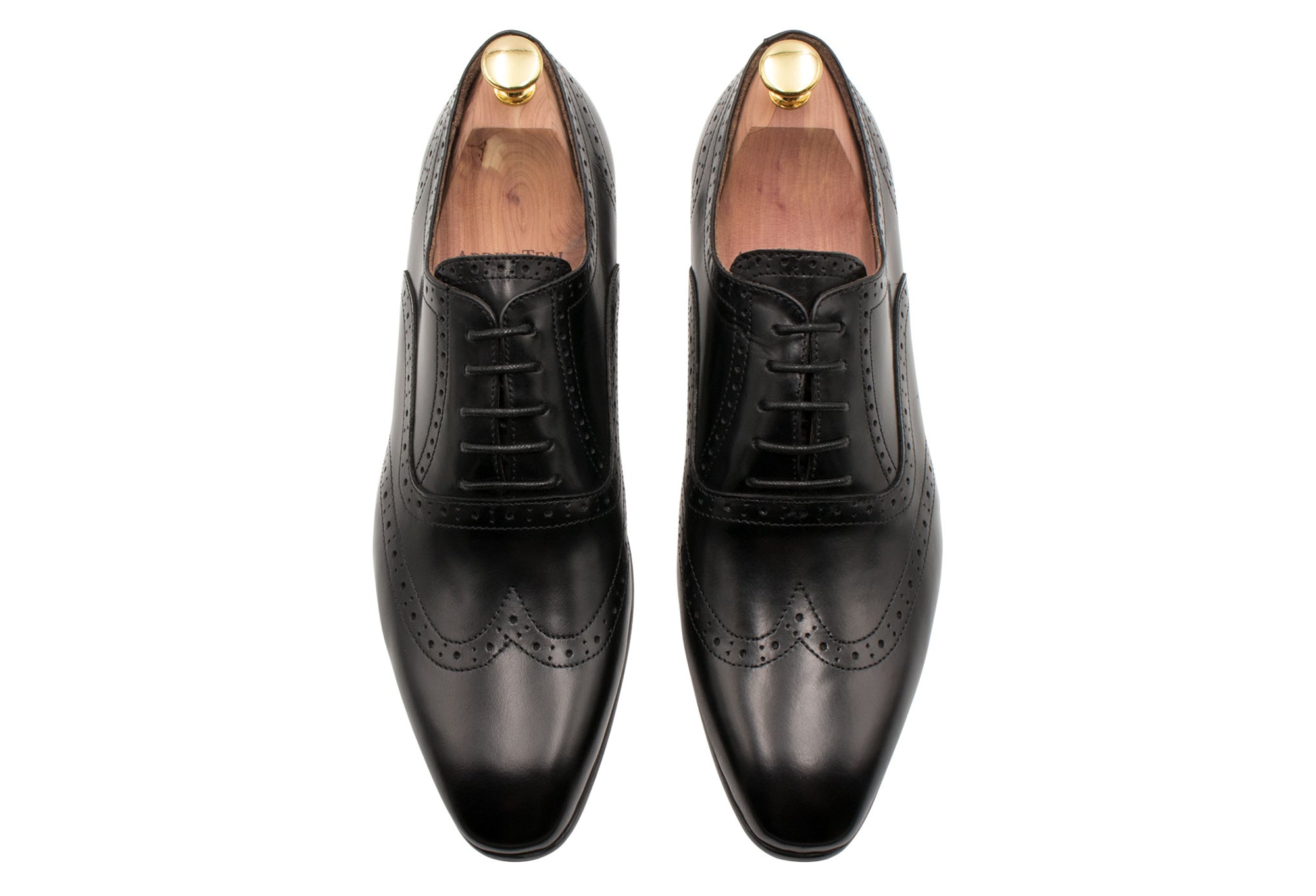 Rosario Wingtip Black Oxford Leather Shoes