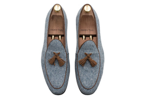 Rafael Blue Tassel Belgian Loafer